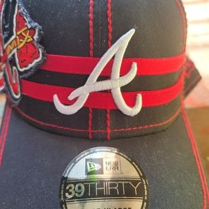 Atlanta Braves New Era Tomahawk Baseball Cap Hat Red Blue White L/XL NWT